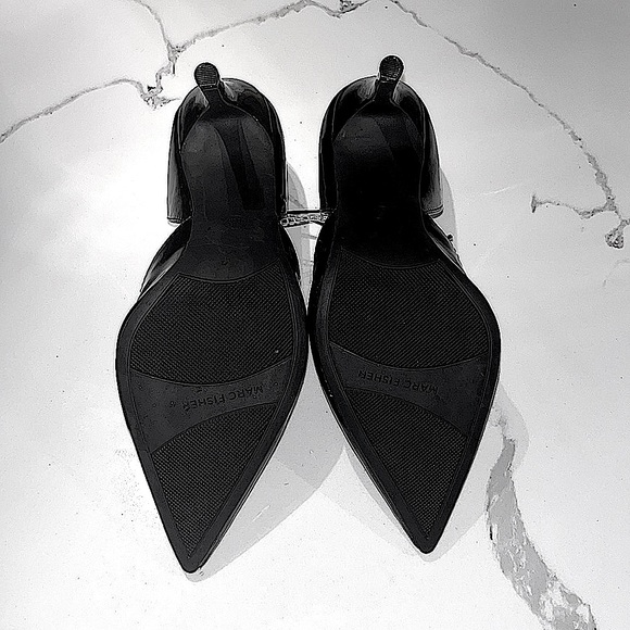 Marc Fisher Chrysta Black Patent Leather Pointy Toe Pumps, Women’s Size 6. - Picture 9 of 10